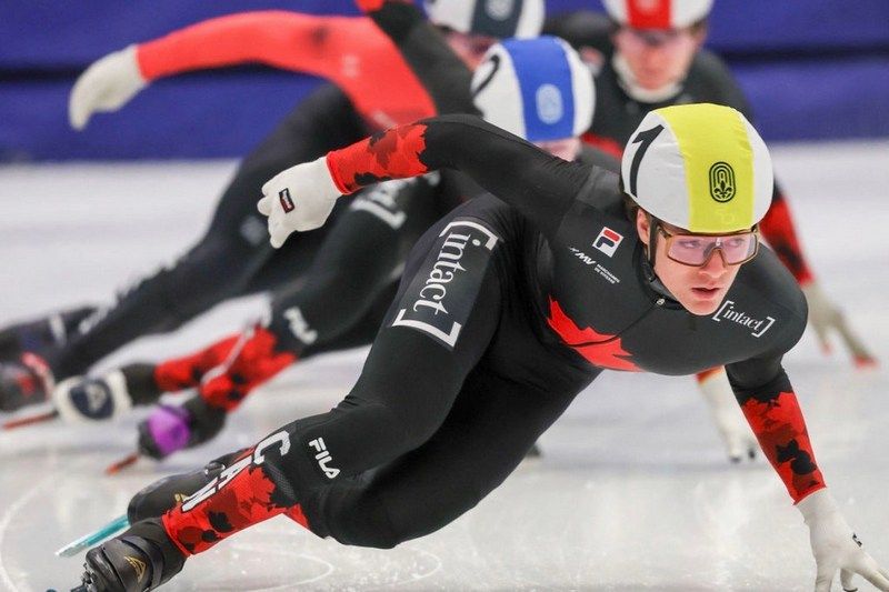 Un record de piste établi à la compétition élite de patinage de vitesse courte piste
